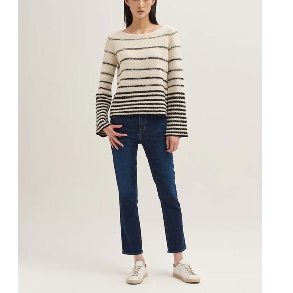NWT Theory Stripe Wool Blend Sweater - Picture 3 of 13